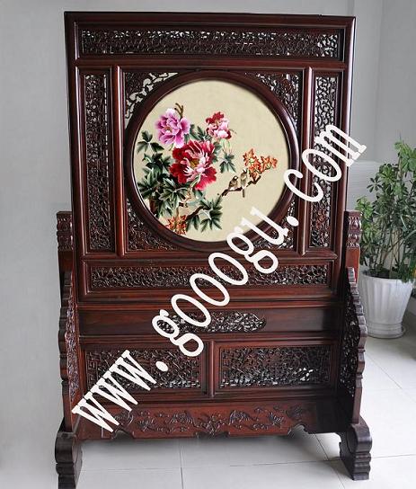 榮華富貴牡丹，居家玄關(guān)，雙面繡擺件，蘇州刺繡